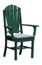 A&L Furniture Co. Amish-Made Poly Fanback Dining Chair with Arms AL4114