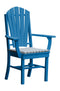 A&L Furniture Co. Amish-Made Poly Fanback Dining Chair with Arms AL4114