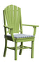 A&L Furniture Co. Amish-Made Poly Fanback Dining Chair with Arms AL4114