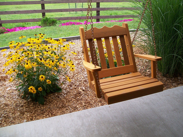 A&L Furniture Co. Amish-Made Cedar Royal English Chair Swings AL411C