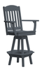 A&L Furniture Co. Amish-Made Poly Classic Swivel Counter-Height Chair with Arms AL4090