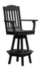 A&L Furniture Co. Amish-Made Poly Classic Swivel Dining Chair with Arms AL4120