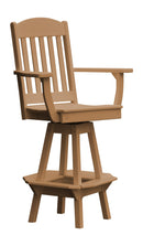 A&L Furniture Co. Amish-Made Poly Classic Swivel Dining Chair with Arms AL4120