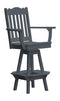 A&L Furniture Co. Amish-Made Poly Royal Swivel Counter-Height Chair with Arms AL4092