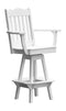 A&L Furniture Co. Amish-Made Poly Royal Swivel Counter-Height Chair with Arms AL4092