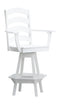 A&L Furniture Co. Amish-Made Poly Ladderback Swivel Dining Chair with Arms AL4123