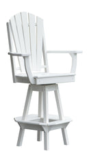 A&L Furniture Co. Amish-Made Poly Fanback Swivel Counter-Height Chair with Arms AL4094