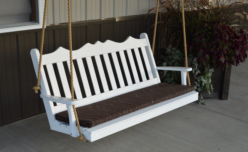 A&L Furniture Co. Amish-Made Pine Royal English Porch Swings AL412