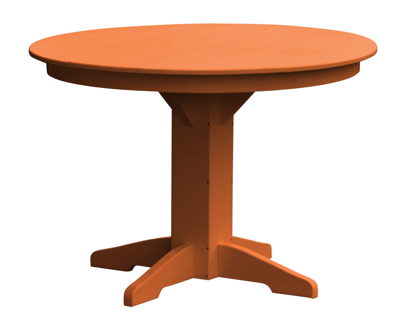 A&L Furniture Co. Round Amish-Made Poly Dining Tables AL4140