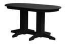 A&L Furniture Co. Oval Amish-Made Poly Dining Tables AL4170