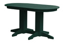 A&L Furniture Co. Oval Amish-Made Poly Dining Tables AL4170