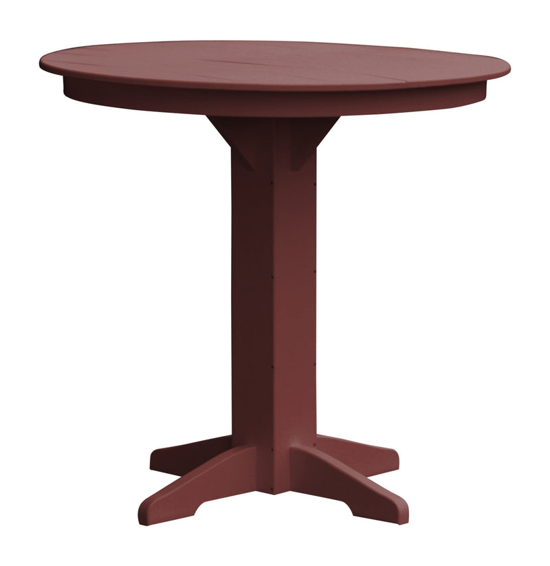 A&L Furniture Co. Round Amish-Made Poly Bar Tables AL4180