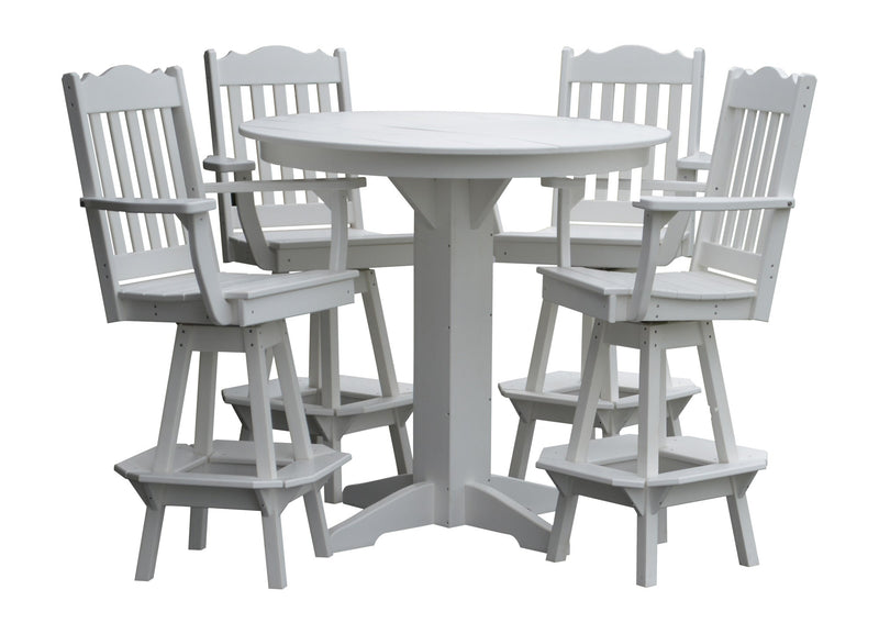 A&L Furniture Co. Amish-Made Poly 5pc Royal Bar Table Sets AL4181 - AL4122 x 4