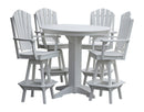 A&L Furniture Co. Amish-Made Poly 5pc Fanback Bar Table Sets AL4181 - AL4124 x 4