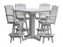 A&L Furniture Co. Amish-Made Poly 5pc Classic Bar Table Sets AL4181 - AL4120 x 4