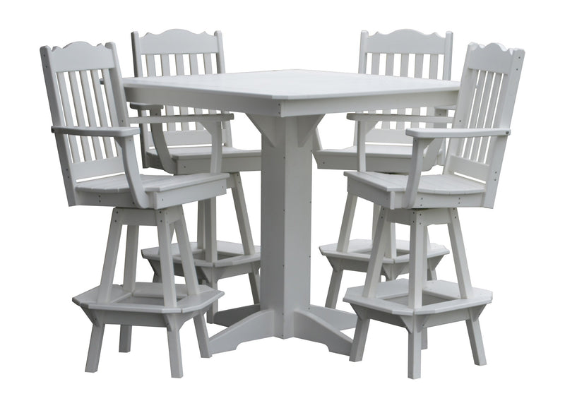 A&L Furniture Co. Amish-Made Poly 5pc Royal Bar Table Sets AL4181 - AL4122 x 4