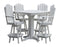 A&L Furniture Co. Amish-Made Poly 5pc Fanback Bar Table Sets AL4181 - AL4124 x 4