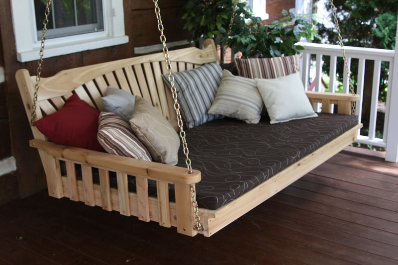 A&L Furniture Co. Amish-Made Cedar Fanback Swing Beds AL431C