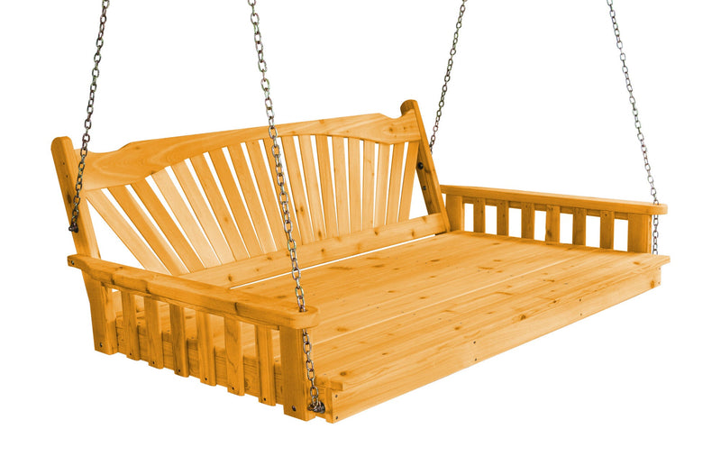 A&L Furniture Co. Amish-Made Cedar Fanback Swing Beds AL431C