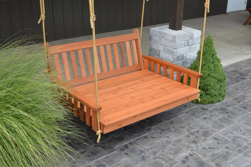 A&L Furniture Co. Amish-Made Cedar Traditional English Swing Beds AL451C