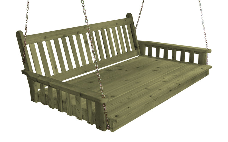 A&L Furniture Co. Amish-Made Cedar Traditional English Swing Beds AL451C