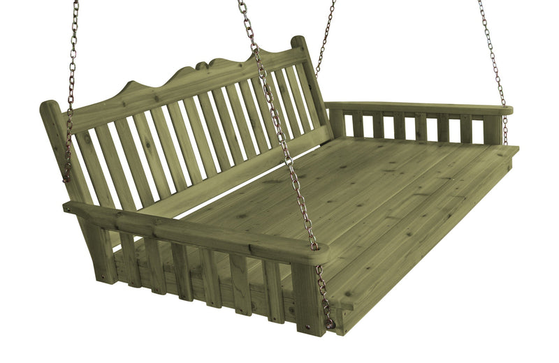 A&L Furniture Co. Amish-Made Cedar Royal English Swing Beds AL461C