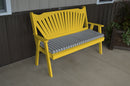 A&L Furniture Co. Amish-Made Pine Fanback Garden Benches AL481