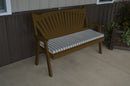 A&L Furniture Co. Amish-Made Pine Fanback Garden Benches AL481