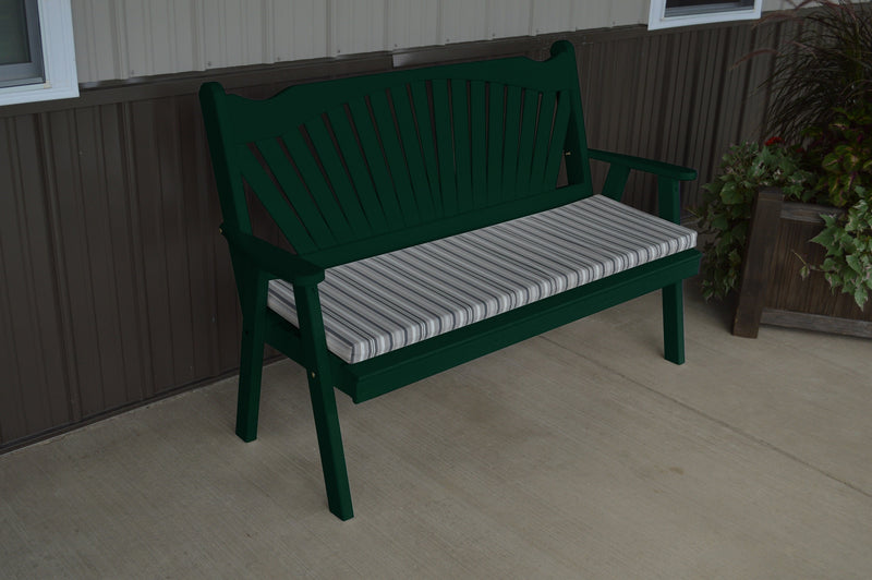 A&L Furniture Co. Amish-Made Pine Fanback Garden Benches AL481