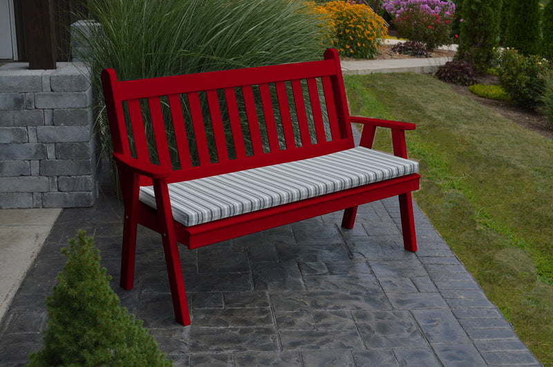 A&L Furniture Co. Amish-Made Pine Traditional English Garden Benches AL501