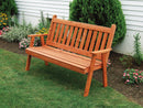 A&L Furniture Co. Amish-Made Cedar Traditional English Garden Benches AL501C