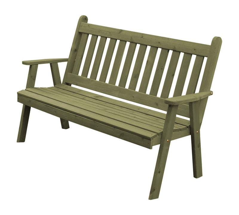 A&L Furniture Co. Amish-Made Cedar Traditional English Garden Benches AL501C