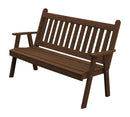 A&L Furniture Co. Amish-Made Cedar Traditional English Garden Benches AL501C