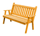 A&L Furniture Co. Amish-Made Cedar Traditional English Garden Benches AL501C