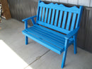 A&L Furniture Co. Amish-Made Pine Royal English Garden Benches AL511