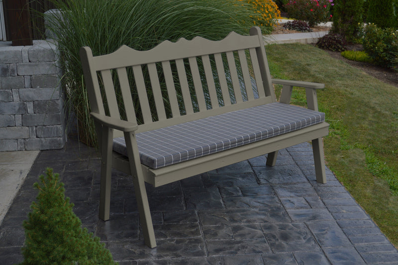 A&L Furniture Co. Amish-Made Pine Royal English Garden Benches AL511