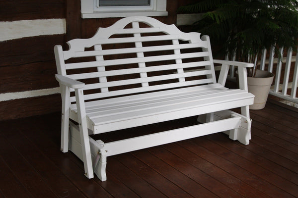 A&L Furniture Co. Amish-Made Pine Marlboro Glider Benches AL571