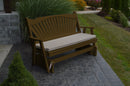 A&L Furniture Co. Amish-Made Pine Fanback Glider Benches AL581