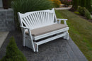 A&L Furniture Co. Amish-Made Pine Fanback Glider Benches AL581