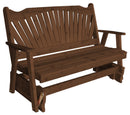 A&L Furniture Co. Amish-Made Cedar Fanback Glider Benches AL581C