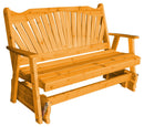 A&L Furniture Co. Amish-Made Cedar Fanback Glider Benches AL581C