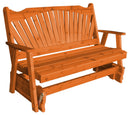 A&L Furniture Co. Amish-Made Cedar Fanback Glider Benches AL581C