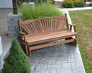 A&L Furniture Co. Amish-Made Cedar Fanback Glider Benches AL581C