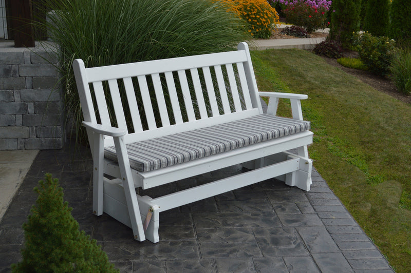 A&L Furniture Co. Amish-Made Pine Traditional English Glider Benches AL601