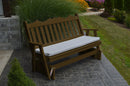 A&L Furniture Co. Amish-Made Pine Royal English Glider Benches AL611