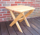 A&L Furniture Co. Amish-Made Pressure-Treated Pine Folding Oval End Table AL671PT