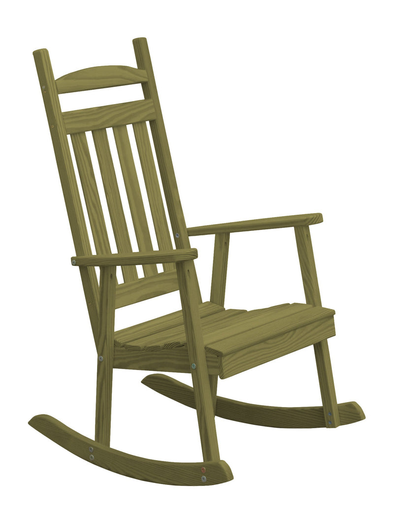 A&L Furniture Co. Amish-Made Pine Classic Porch Rocker AL680