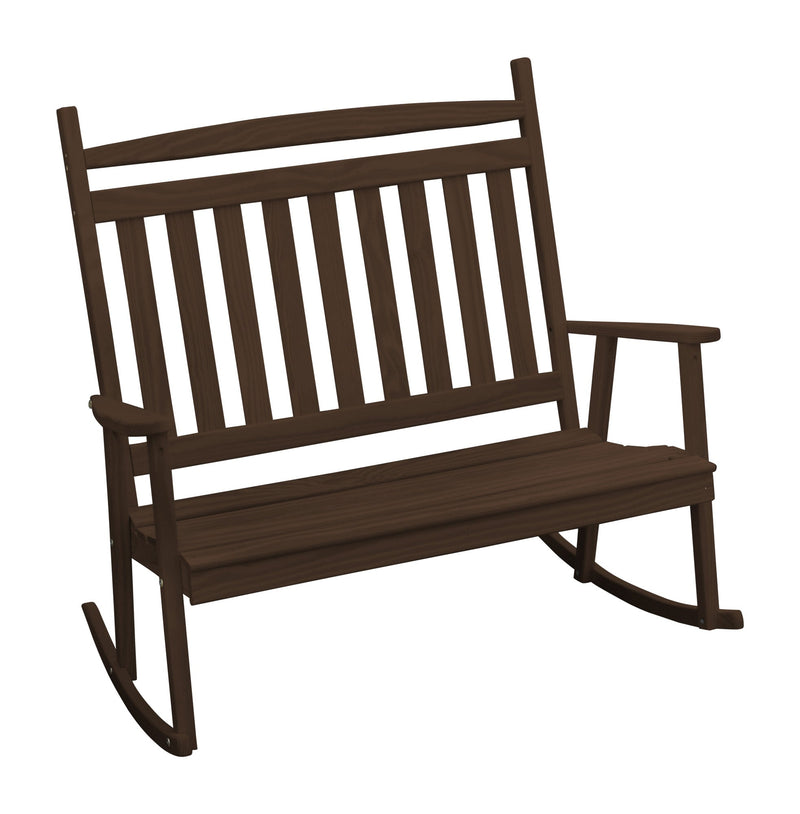 A&L Furniture Co. Amish-Made Pine Double Classic Porch Rocker AL681