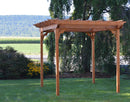 A&L Furniture Co. Amish-Made Cedar Pergola with Swing Bed AL700C - AL453C