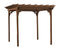 A&L Furniture Co. Amish-Made Cedar Pergola with Swing Hangers AL700C